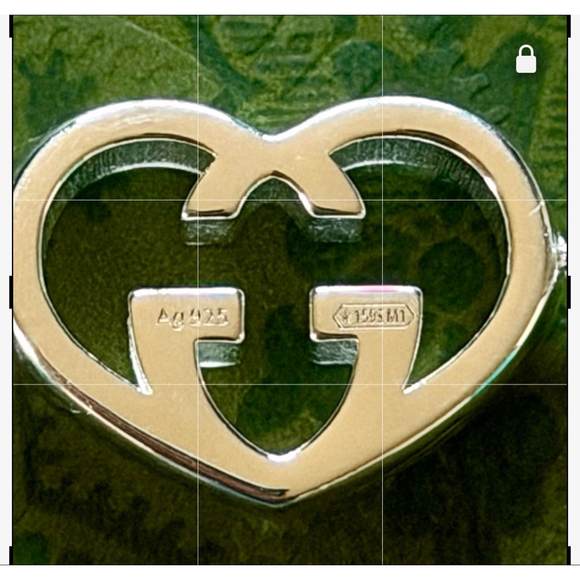 Gucci Silver Interlocking G Heart Bracelet Sterling 8" - Picture 4 of 9